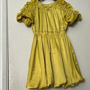 Habitual Green Ruched Puff Sleeve Dress Size 14 or Small